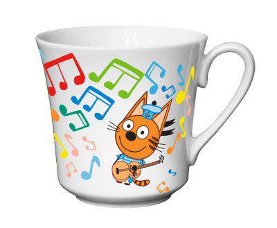 Кружка 250мл фарфор "Три кота" Нотки