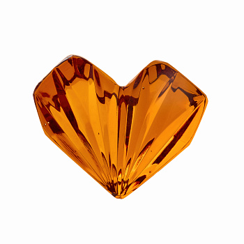Отливка "Сердце" рельефное Янтарный