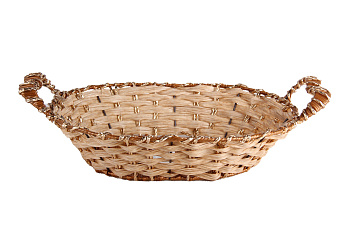 Корзинка универсальная 29x29x8.5см овал "Плетеное сердце"