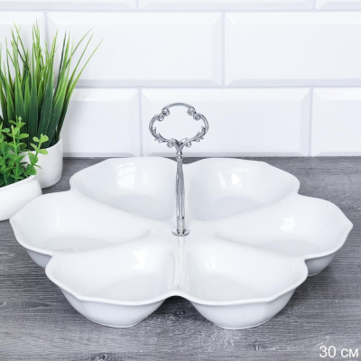 Ваза для фруктов 30см с ручкой