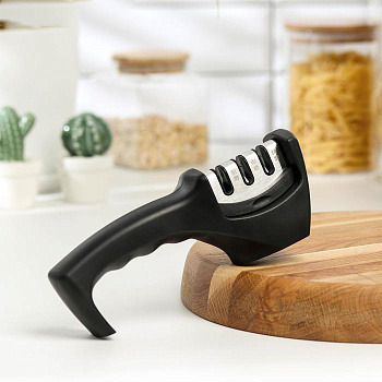 Точилка для ножей 3ступени 20*6*5.5см МИКС