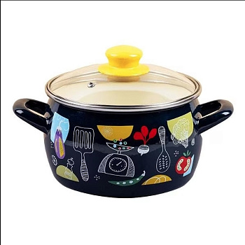 Кастрюля эмал. "Аппетит" ф.Эксклюзив 3.1л 18см Кастрюля эмал. "Аппетит" ф.Эксклюзив 3.1л 18см