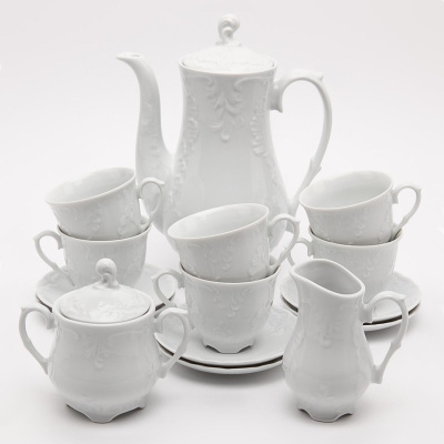 Сервиз кофейный "Рококо Узор+Платина"