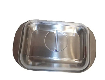 Масленка нерж. с акриловой крышкой