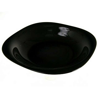 Тарелка суповая КАРИН 21см черная (12)