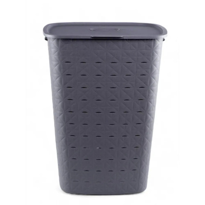 Корзина для белья SOFTEX тёмно-серая 56л