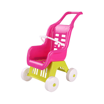 Коляска детская для кукол розовый 44х28х45.5см