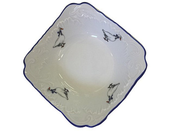 Салатник прямоуг. 17см Рококо "Гуси"