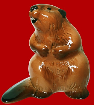 Фигурка декорат. "Бобёр" 9x7x9см