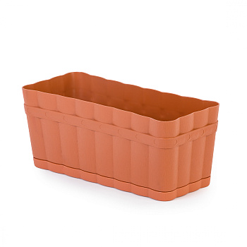 Ящик для цветов "Изюминка" балконный коричневый 6л 345х145х145мм